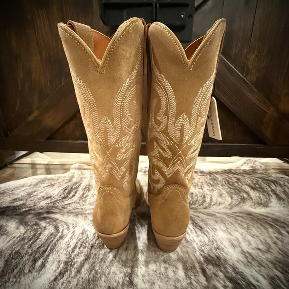 BUCK & BRANA TESSA BEIGE TALL WESTERN BOOTS NWT SIZE 7.5 - Picture 5 of 9